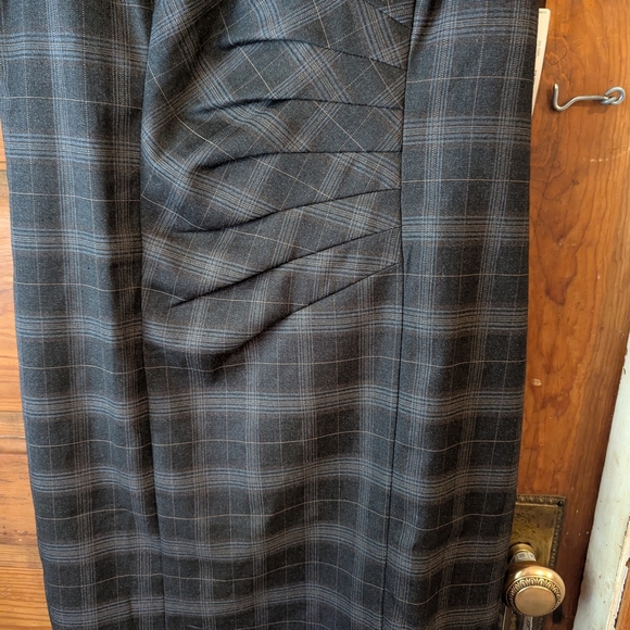 Allen B. By Allen Schwartz Gray Ruched Sheath Midi Dress - Picture 4 of 11